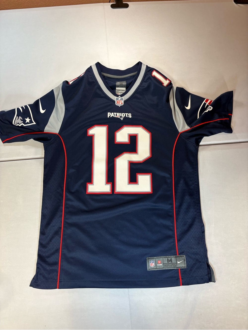Nike New England Patriots Tom Brady #12 Jersey Men’s M Navy NFL On Field
